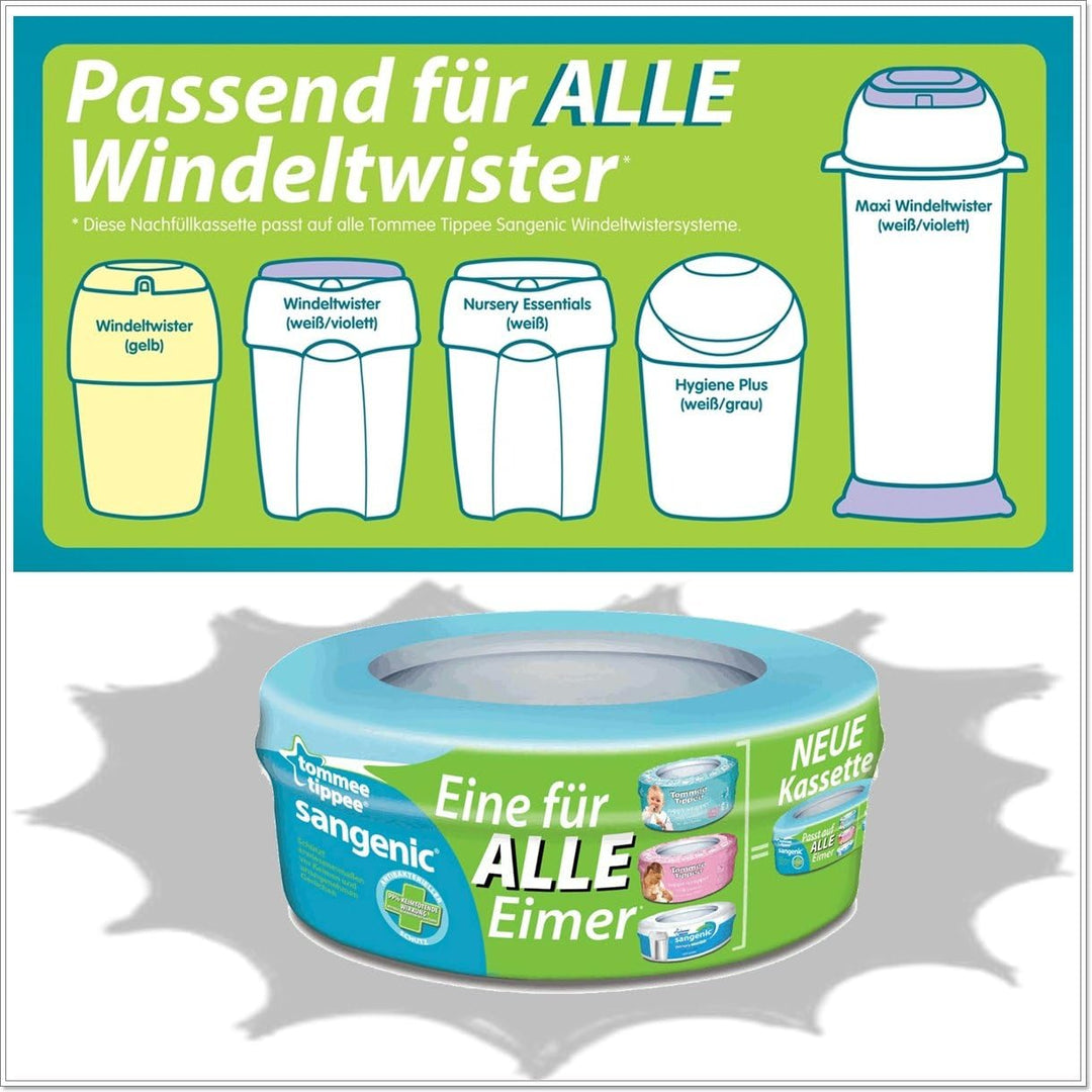 Sangenic - 3 Nachfüllkassetten für alle Windeltwister MK3, MK4, MK5 & Twist & Click
