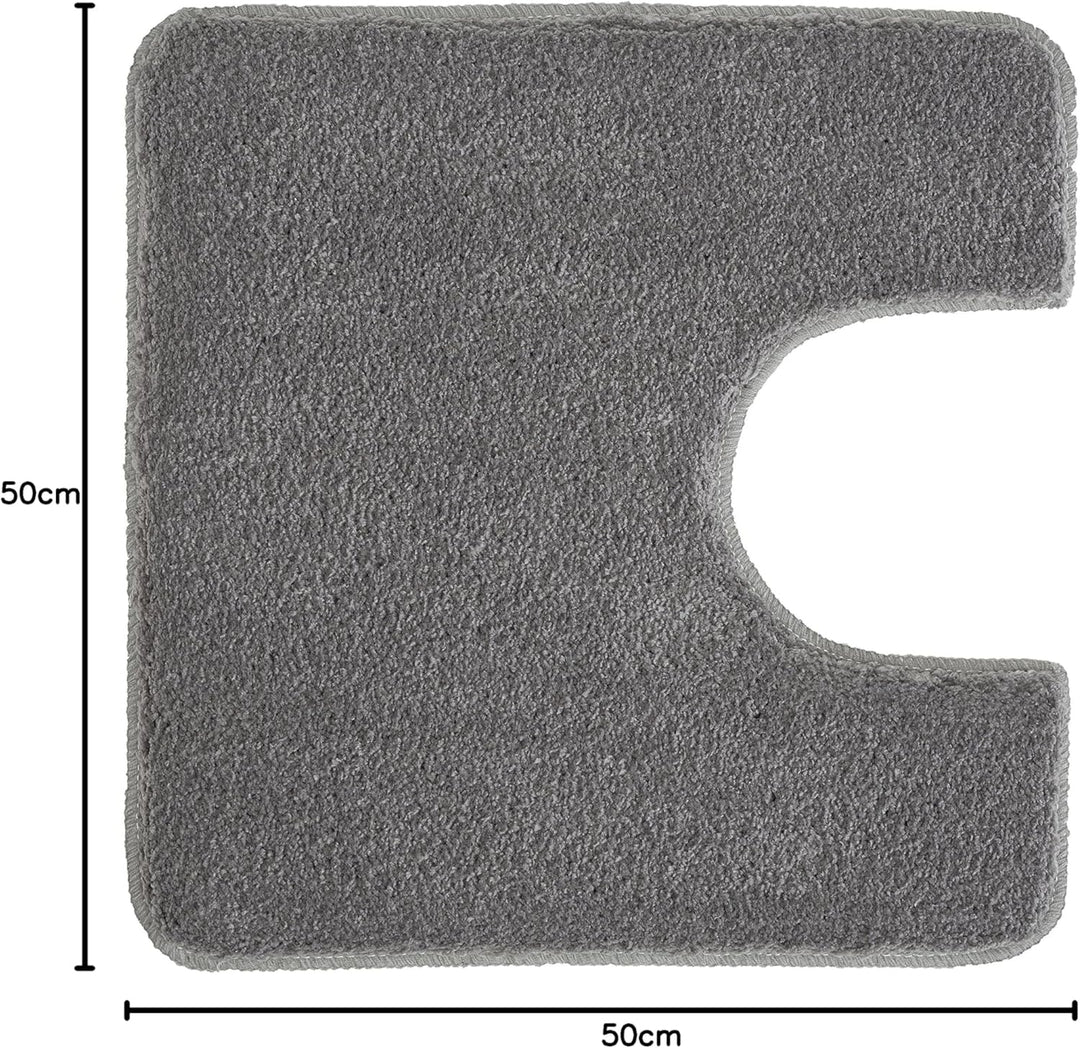 Meusch 2327901150 WC-Vorleger Super Soft, 50 x 50 cm, anthrazit 50 x 50 cm Anthrazit, 50 x 50 cm Ant