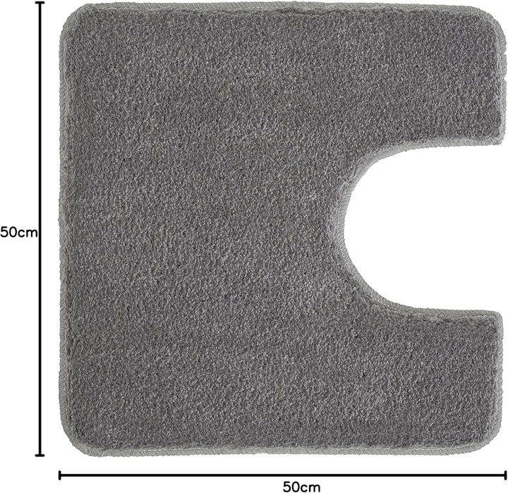 Meusch 2327901150 WC-Vorleger Super Soft, 50 x 50 cm, anthrazit 50 x 50 cm Anthrazit, 50 x 50 cm Ant
