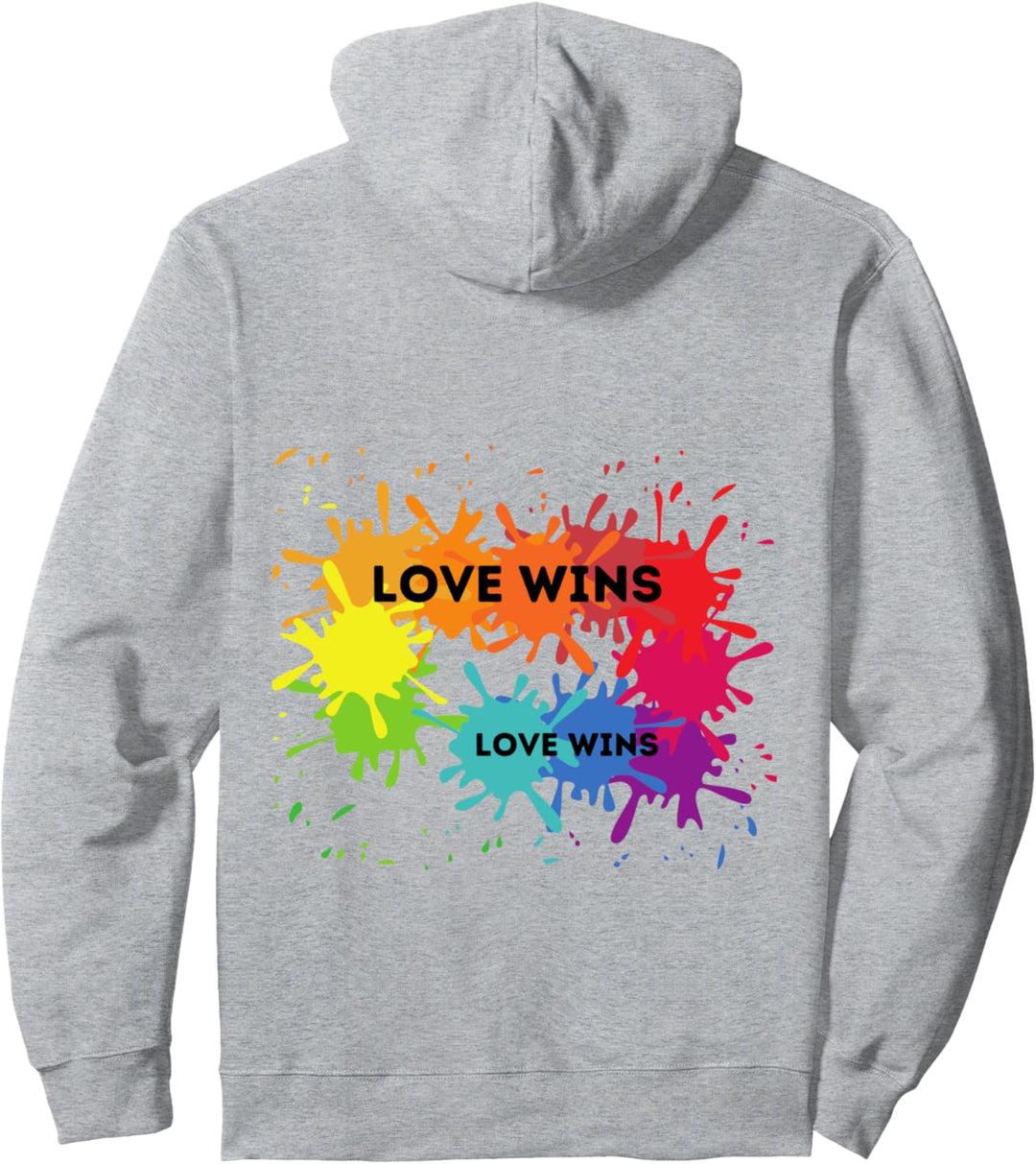 LOVE WINS Pride Regenbogen Schwul Lesbisch LGBTQ Pullover Hoodie
