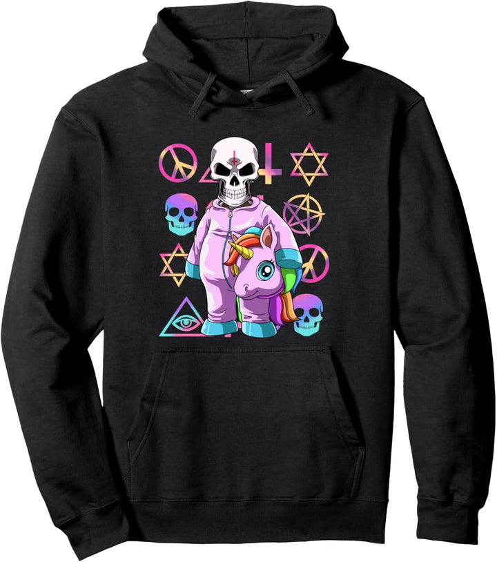 Dead Inside - Ästhetische Pastell Goth Skelett Pullover Hoodie