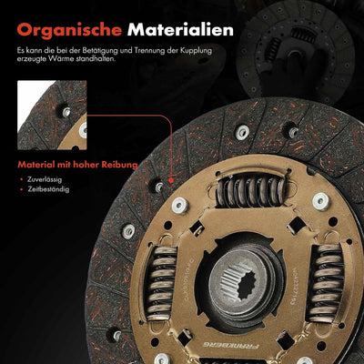 Frankberg Kupplungssatz mit Ausrücklager Kompatibel mit Matiz M200 M250 1.0L 2005-2011 Spark M300 1.