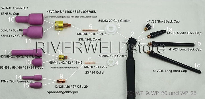 RIVERWELD WIG-Aluminiumoxid-Düse 13N08 4