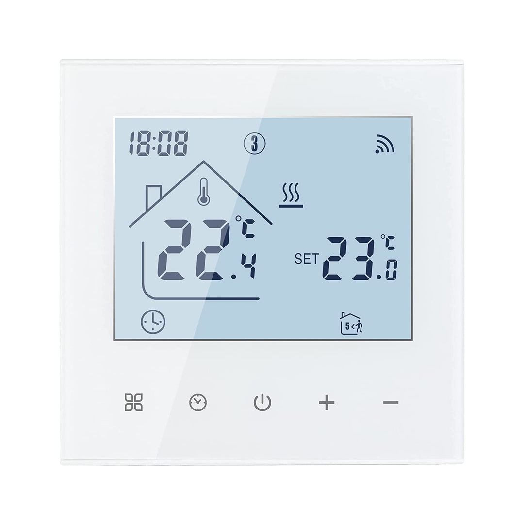 Smart WiFi Thermostat Fussbodenheizung Wasser, Tuya WiFi Heizungsthermostat LED Display Touchscreen