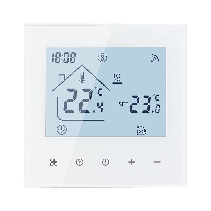 Smart WiFi Thermostat Fussbodenheizung Wasser, Tuya WiFi Heizungsthermostat LED Display Touchscreen