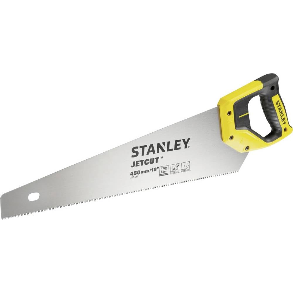 Stanley JetCut feine Handsäge 2-15-595 in 450 mm Länge – Säge für Holz, Kunststoff, Laminat – Mit Gr