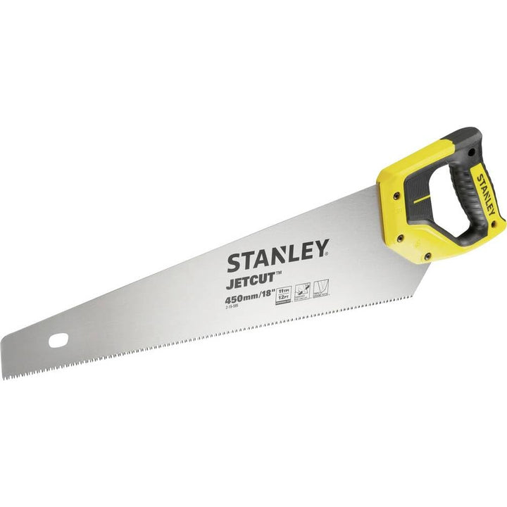 Stanley JetCut feine Handsäge 2-15-595 in 450 mm Länge – Säge für Holz, Kunststoff, Laminat – Mit Gr