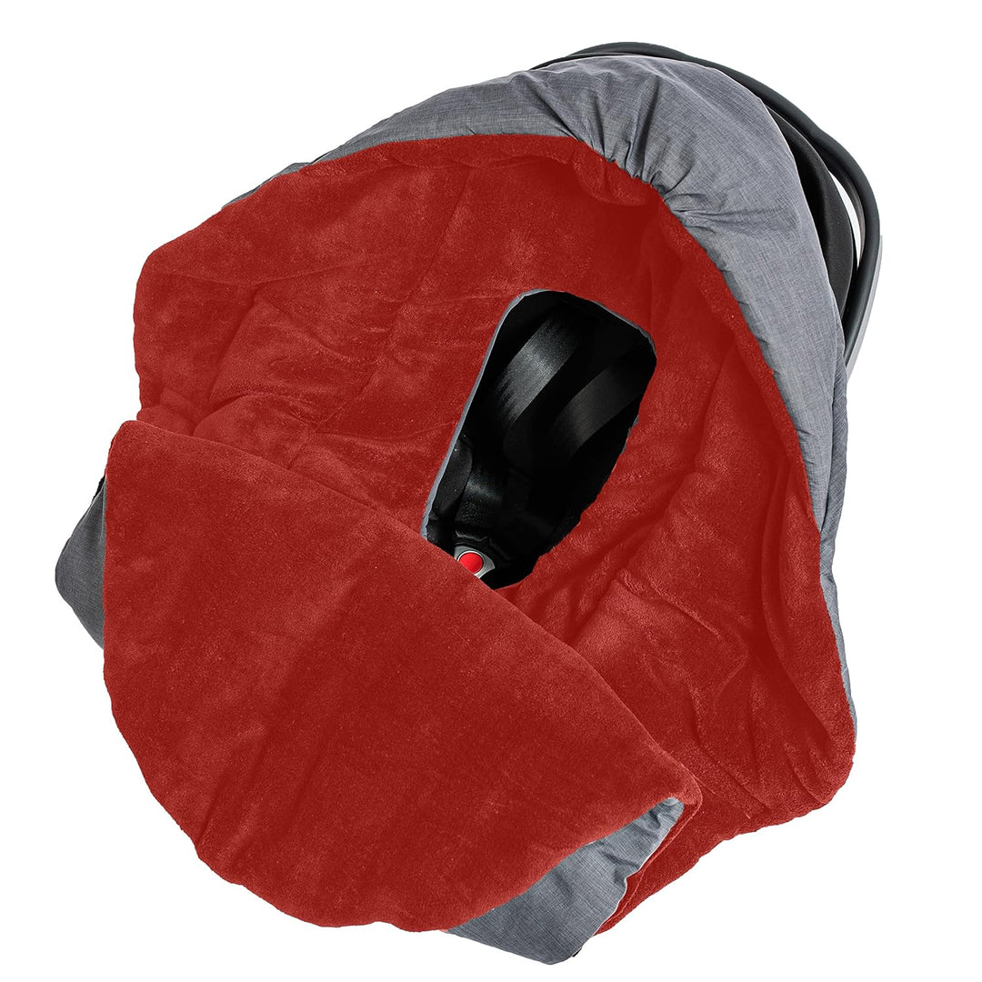 Altabebe AL2008P-79 Baby Einschlagdecke für Babyschale und Autositz, dunkelgrau/rot, Dunkelgrau/Rot