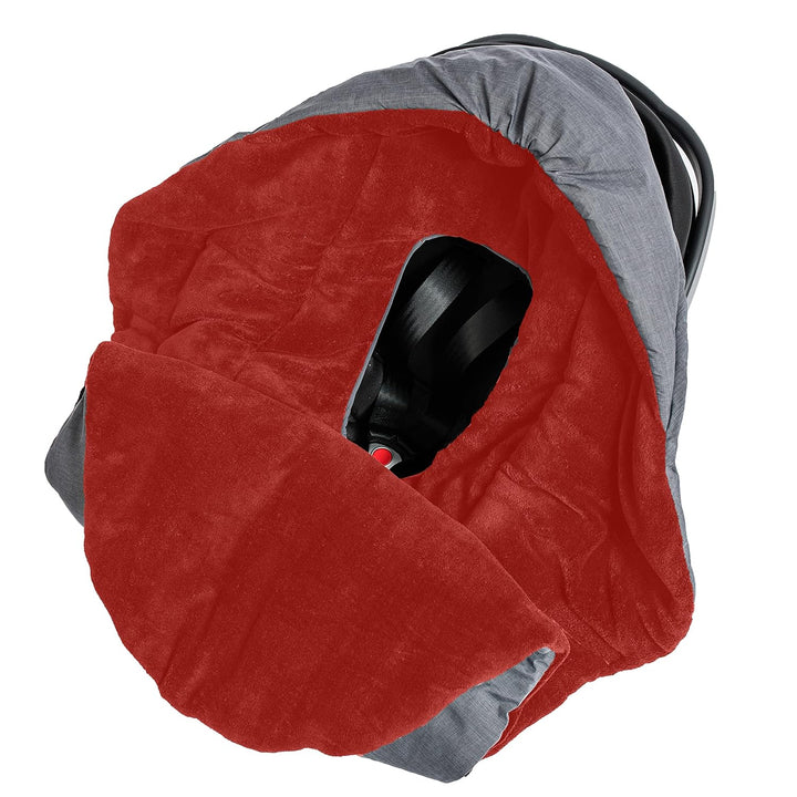Altabebe AL2008P-79 Baby Einschlagdecke für Babyschale und Autositz, dunkelgrau/rot, Dunkelgrau/Rot