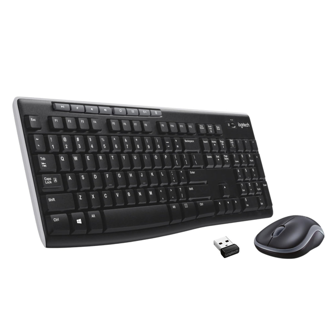 Logitech MK270 Kabelloses Set mit Tastatur und Maus für Windows, US QWERTY-Layout - Schwarz