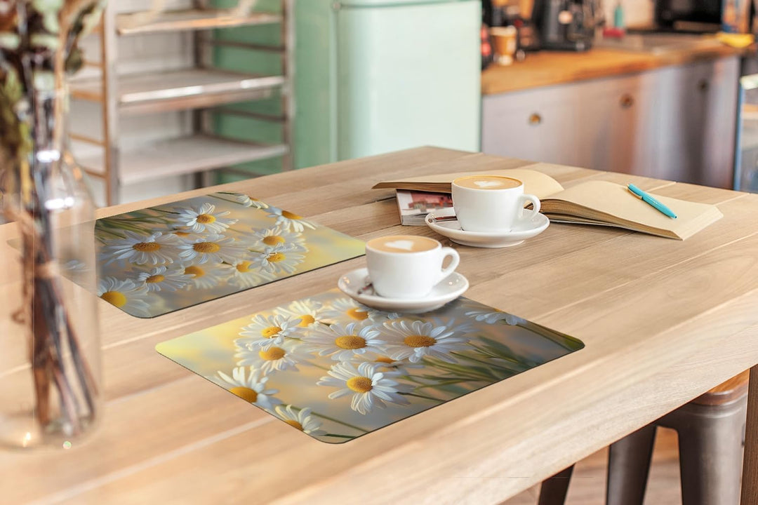 KitchenYeah© Platzsets Abwaschbar 6-Teilig 45x30 cm Tischsets Platzdeckchen rutschfeste Platzset Unt