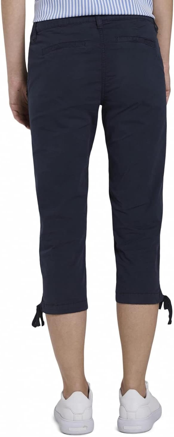 TOM TAILOR Damen Geknöpfte Tapered Relaxed Hose 34 10668 - Sky Captain Blue, 34 10668 - Sky Captain
