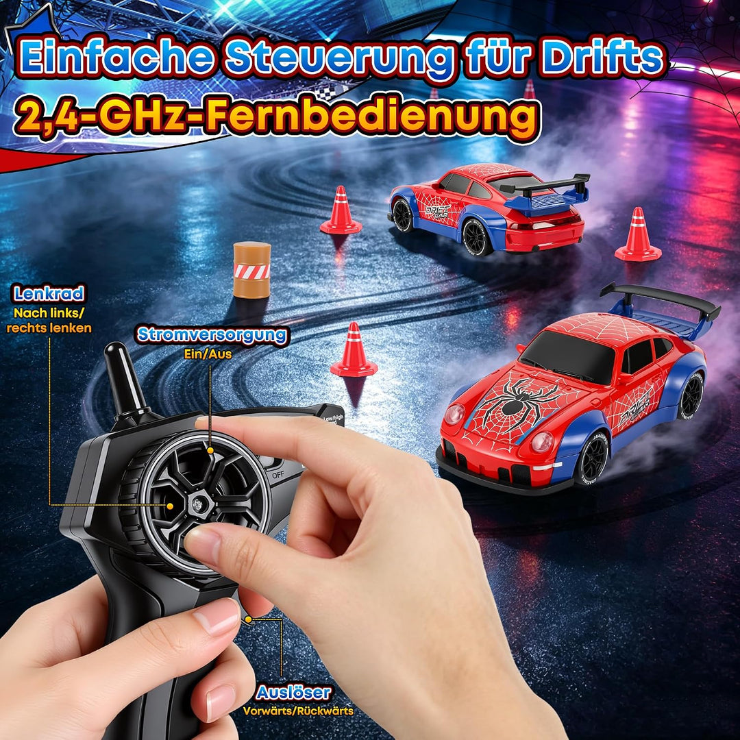 Ferngesteuertes Auto ab 3 4 5 6 7 8 9 10 Jahre, 2.4Ghz 4WD RC Drift Auto Spielzeug ab 3 4 5 6 7 8 9