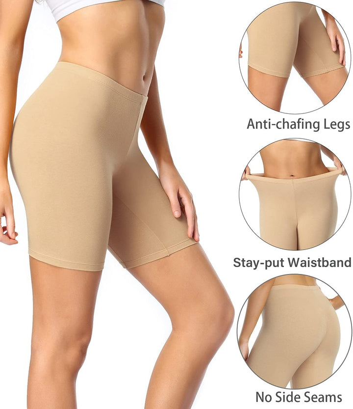 wirarpa Radlerhose Damen Kurz Baumwolle Boxershorts Unter Kleid Rock Unterhosen mit Bein Anti Scheue