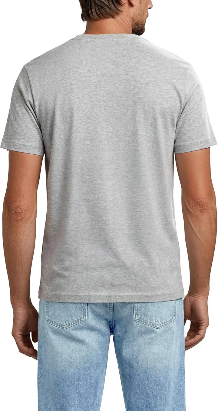 MUSTANG Herren T-Shirt 4er Pack Frontprint O-Neck Rundhalsausschnitt Kurzarm Regular Tee Shirt 100%