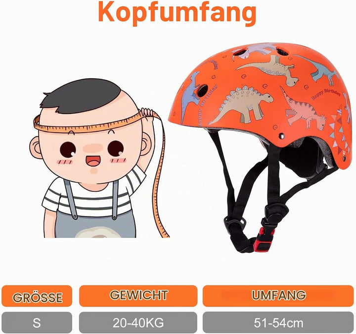 Kinderhelm 2 3 4 5 Jahr Jungen Mädchen | Kinder Fahrradhelm Skateboard Klettern Scooter Laufrad | Gr