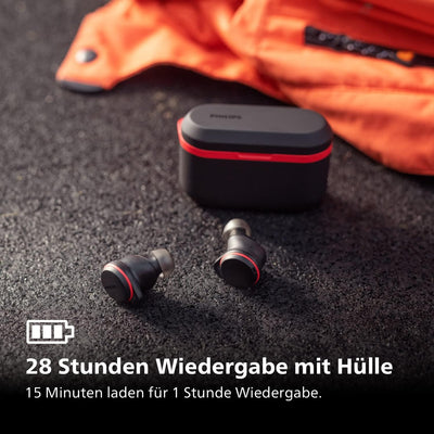 Philips Audio TAA7507BK/00 True Wireless Sportkopfhörer, Premium-Sound, Noise Cancelling Pro, krista