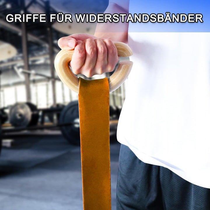 J Bryant Widerstandsbänder mit Klimmzughilfe, einzigartige, vielseitige Übungsgriffe aus Holz mit Gr