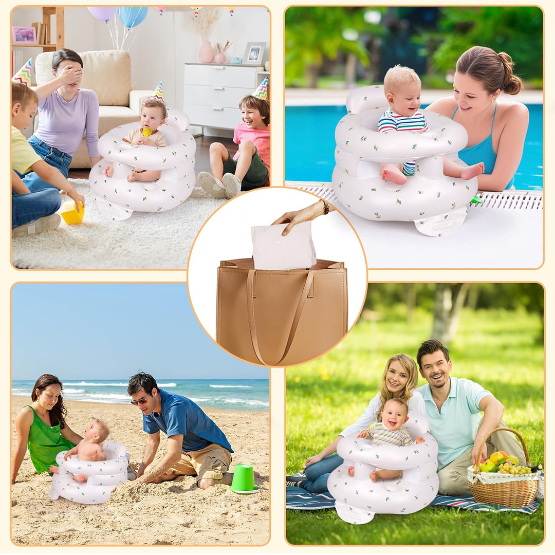 Tragbarer Aufblasbarer Babysitz Baby Sitzhilfe Sessel Leicht für 3 Monate bis 36 Monate Werkzeuglose
