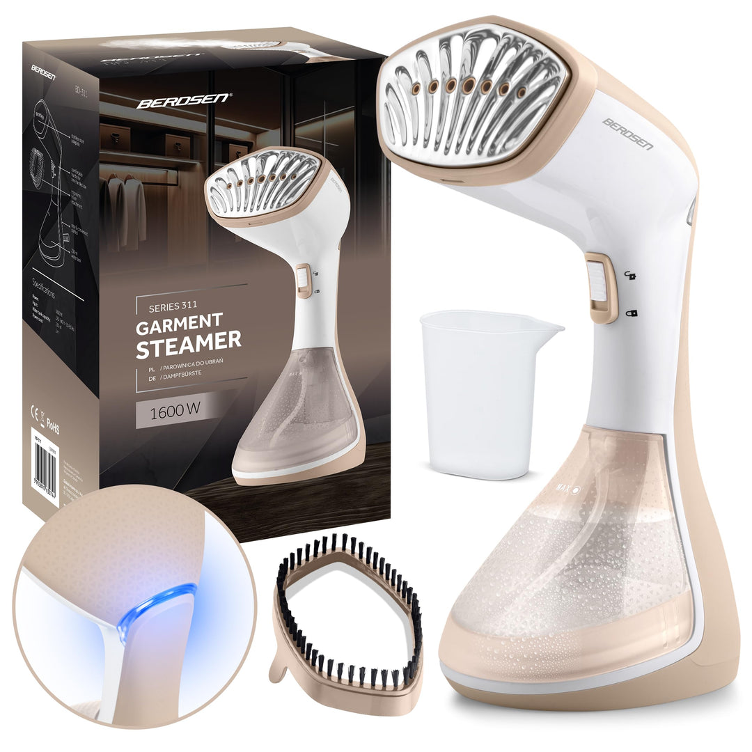 Berdsen Dampfglätter 1600W - Dampfbügeleisen Steamer - Dampfstoss 26 g/min - 230 ml Wassertank - Auf