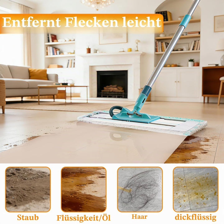 6 Stück Ersatz-Wischbezüge für Leifheit Profi XL Micro Duo / Profi XL Cotton Plus,Mikrofaser Wischbe