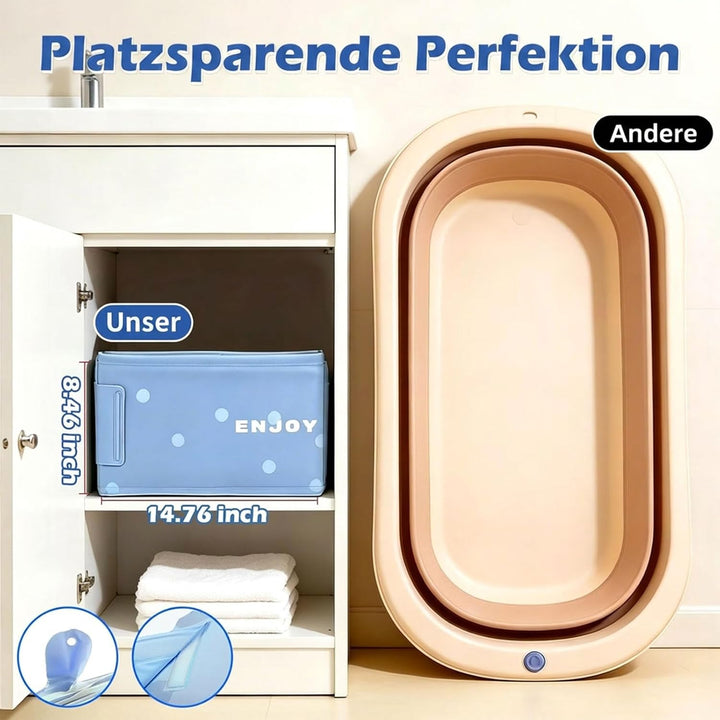 Tragbare Badewanne für Kinder - Blau Faltbare Kinderbadewanne, Keine Montage erforderlich, Tragbares