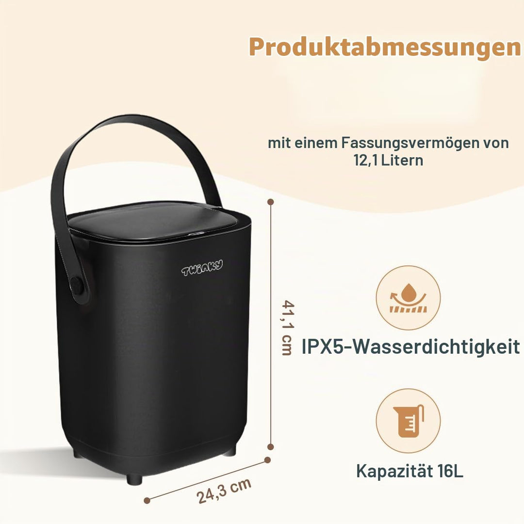 Twinky Windeleimer für Babys – Windeleimer ohne Kassette – Platzsparender Windelbehälter mit Deckel