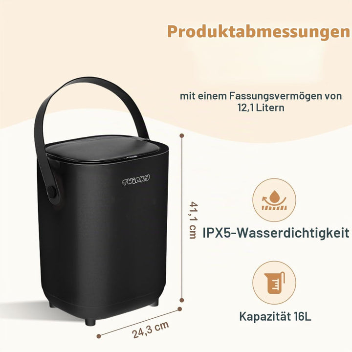Twinky Windeleimer für Babys – Windeleimer ohne Kassette – Platzsparender Windelbehälter mit Deckel