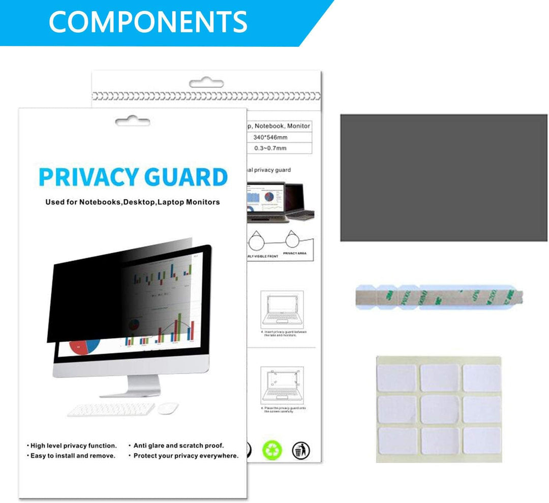 23,8 Zoll 16:9 Desktop Privacy Filter I Blickschutzfilter für Desktop Computer Widescreen Monitor I