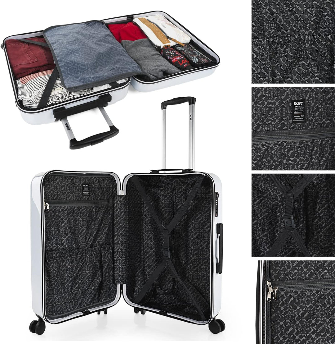 SKPAT - Leicht Koffer Set Polycarbonat Reisekoffer Set für Flugreisen - Dauerhaft Hartschalenkoffer