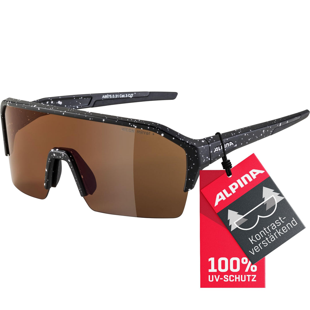 ALPINA RAM HR Q-LITE V - Verspiegelte, Kontrastverstärkende & Beschlagfreie Sport- & Fahrradbrille M