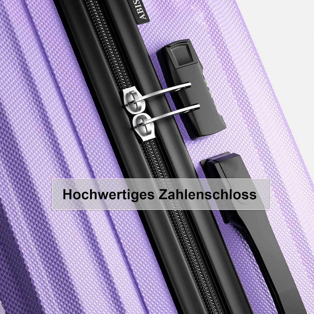 Koffer Trolley Mittelgross 66x45x27cm, Hartschalen Reisekoffer mit 4 Rollen & Zahlenschloss, leicht