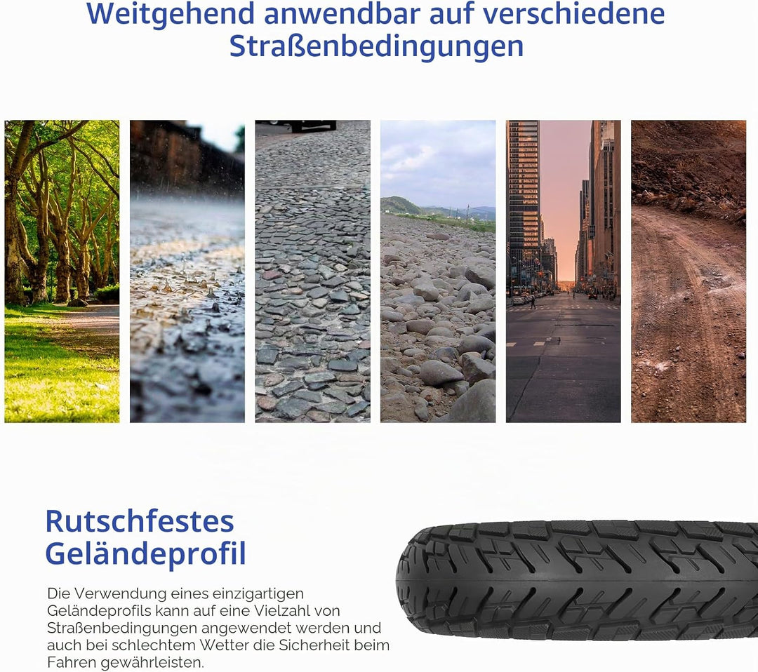 Ulip 10 x 2.125 Reifen für Xiaomi Electric Scooter 4 Lite 2nd Gen,10 Zoll Vorne Hinten 250x54 Fester