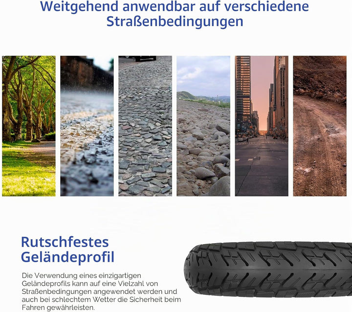 Ulip 10 x 2.125 Reifen für Xiaomi Electric Scooter 4 Lite 2nd Gen,10 Zoll Vorne Hinten 250x54 Fester