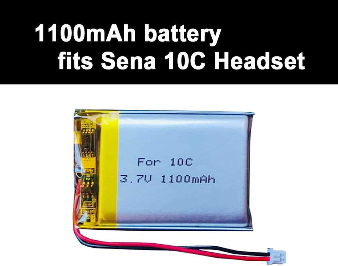 AOLIKES 3,7 V 1100 mAh Ersatzakku für Sena 10C, 10C Pro Motorrad-Bluetooth-Headset, Sena X1 Smart He