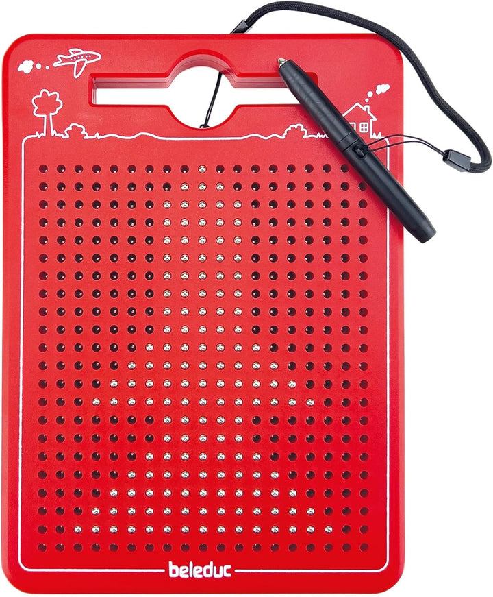 Beleduc Magnetboard 2in1, Magnetspiel - zweiseitig bespielbar, Magnetisches Lernspiel & Maltafel für