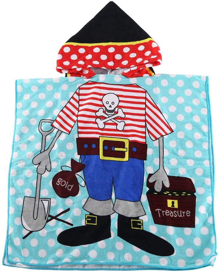 Kinder Poncho Handtuch für Strand Schwimmen Bad Kapuzenhandtuch, Kinder Mikrofaser Cartoon Bademante
