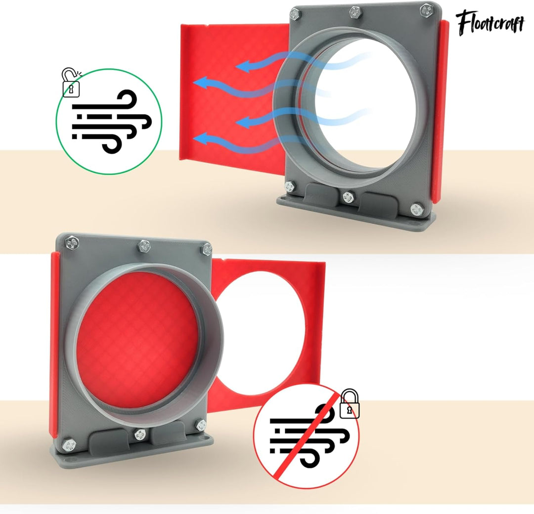 Absperrschieber DN110 für HT-Rohre – 5er-Set robustes Blastgate DN110 Set 5x, DN110 Set 5x