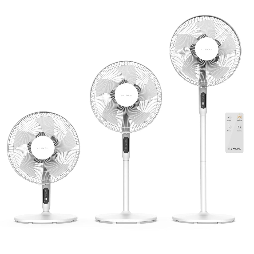 Newlux - Standventilator mit Fernbedienung, 3-in-1 W1050 Smart 10 Flügel, Ø 40 cm, 3 Vel und Timer 1