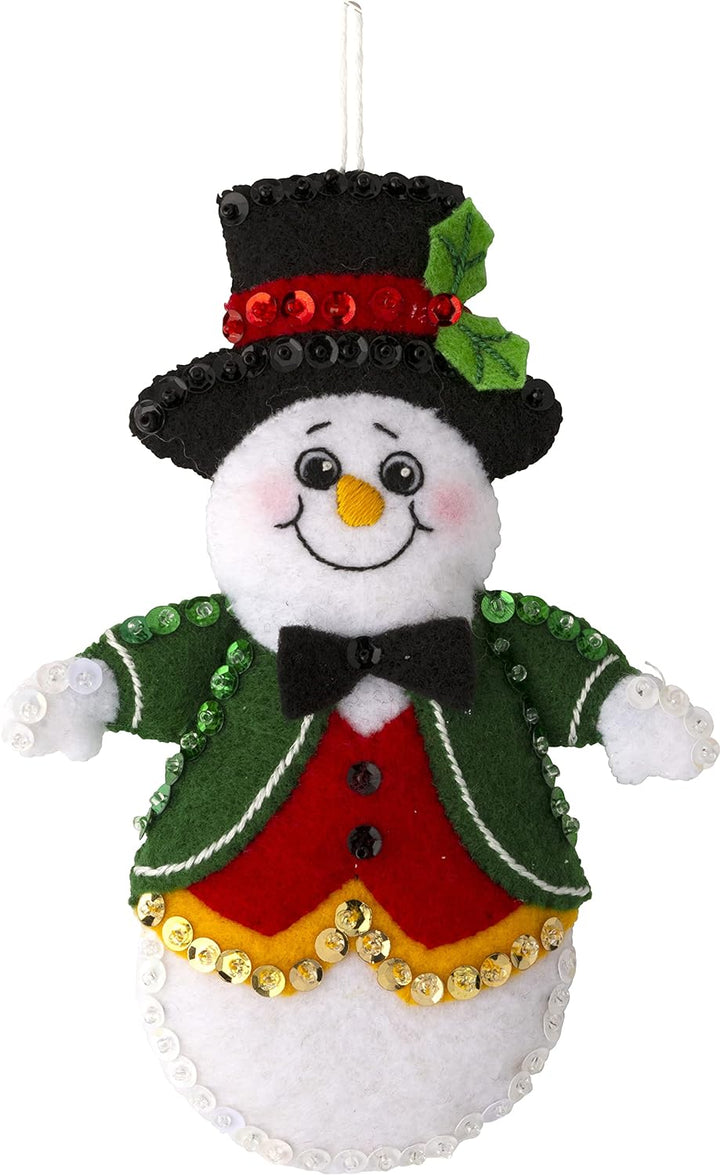 Bucilla, Snow Much Fun 89492E Filzapplikation-Set, perfekt für Bastelprojekte, Kunst und Handwerk, 6