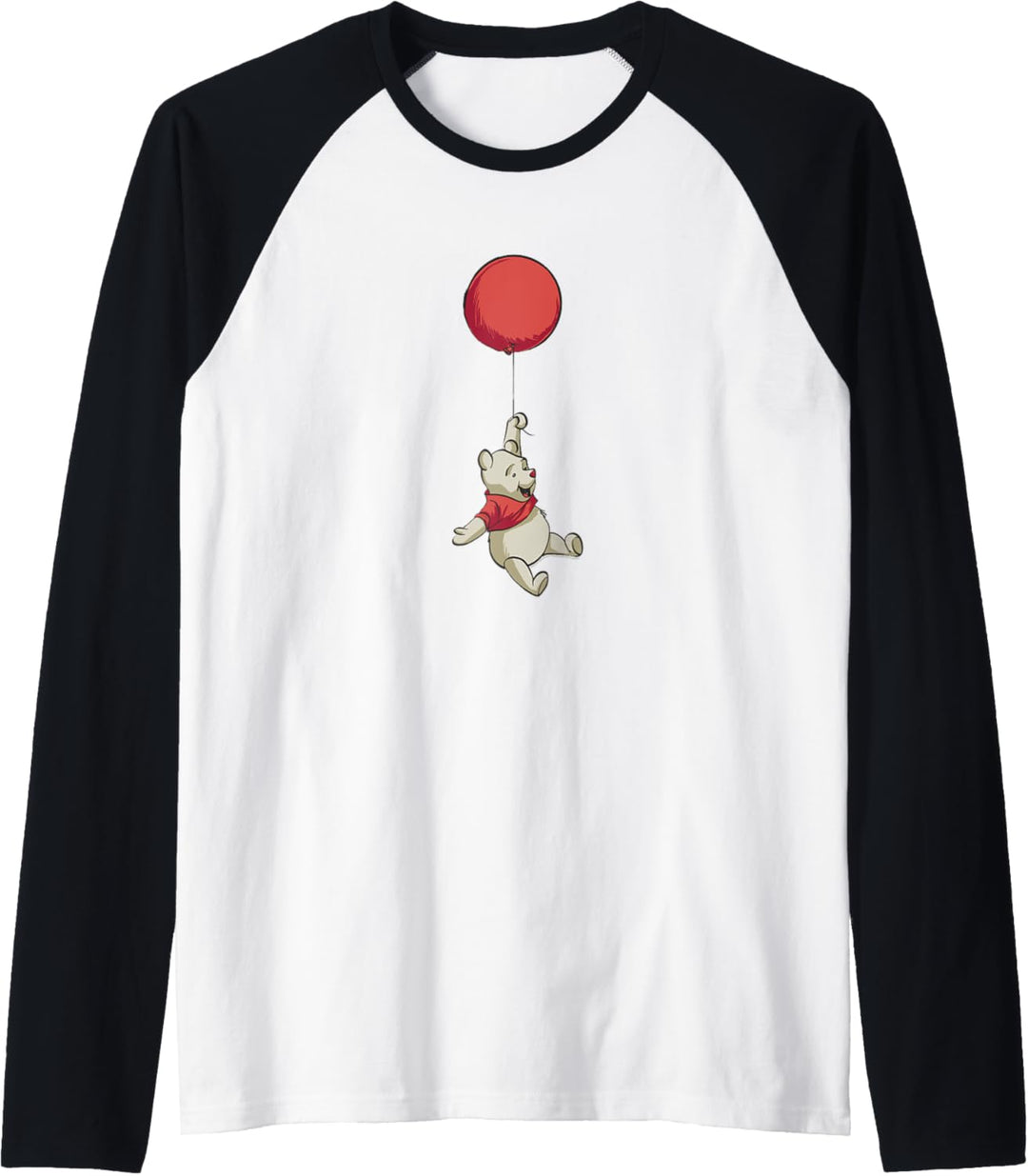 Disney Winnie The Pooh Flying With Red Balloon Raglan