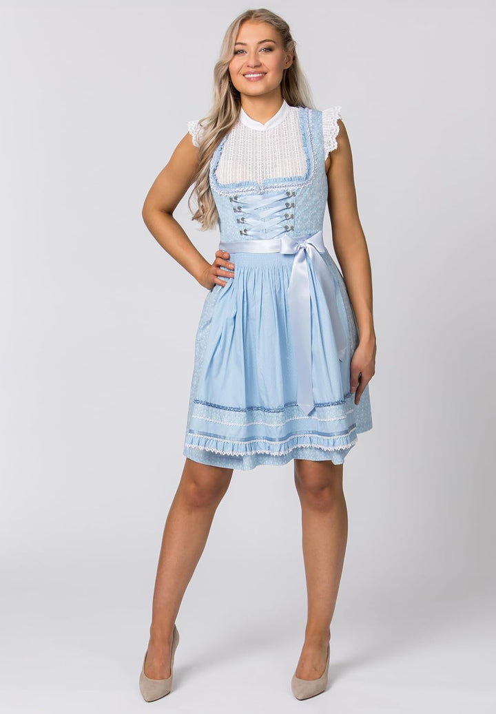 Stockerpoint Damen Dirndl Kim Kleid für besondere Anlässe 40 Hellblau, 40 Hellblau