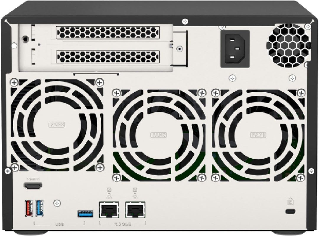 Qnap TVS-675-8G 6 Bay 2,5 GHz 8GB 2 X 2,5GBE / 8 GB SODIMM DDR4 / max 64GB (2 x 32 GB) / 2 x M.2 228