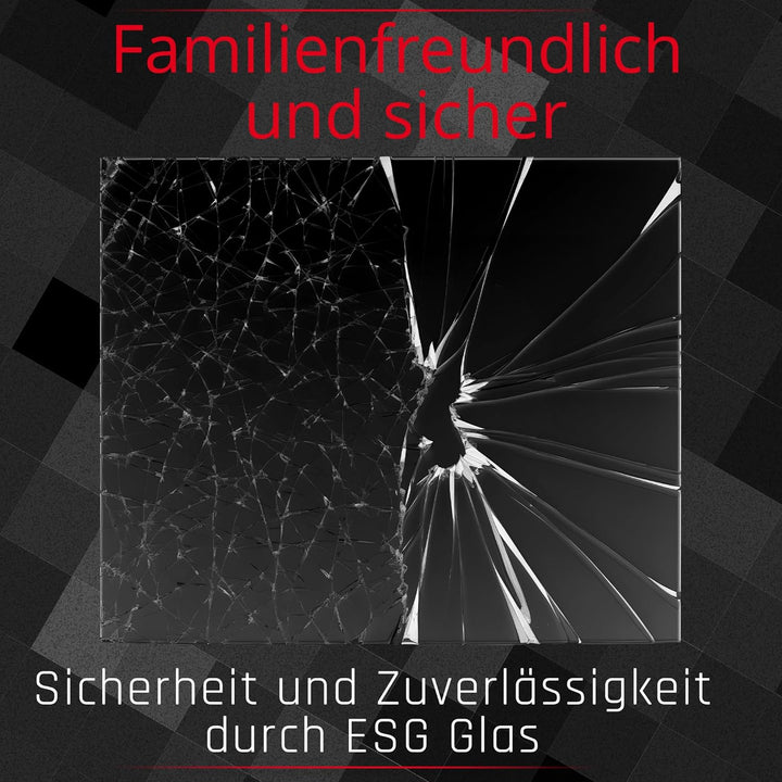 BIJON Funkenschutz-Platte mit Facettenschliff | Glasplatte Kaminofen | Kaminschutz mit ESG Sicherhei