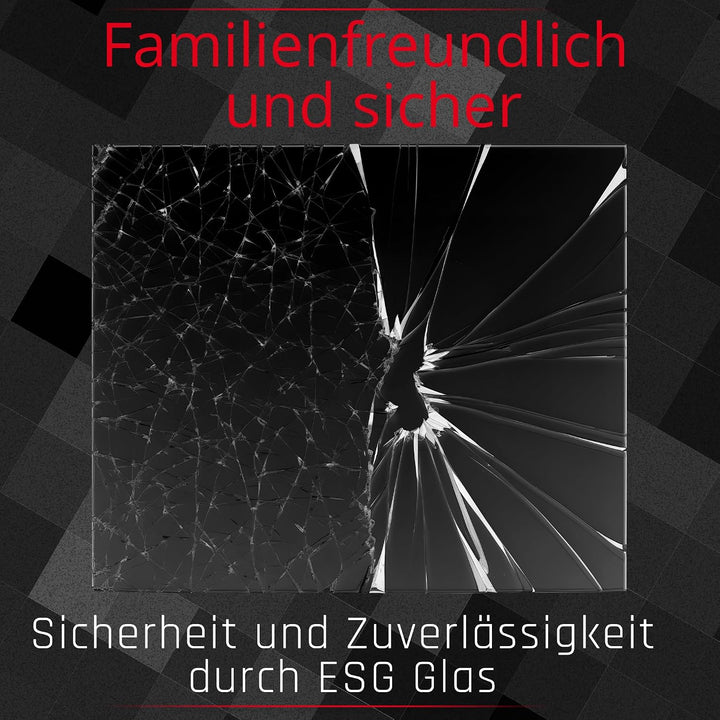 BIJON Glasplatte Rechteck für Kaminofen mit Dichtlippe, Glasbodenplatte - Funkenschutzplatte Glas mi