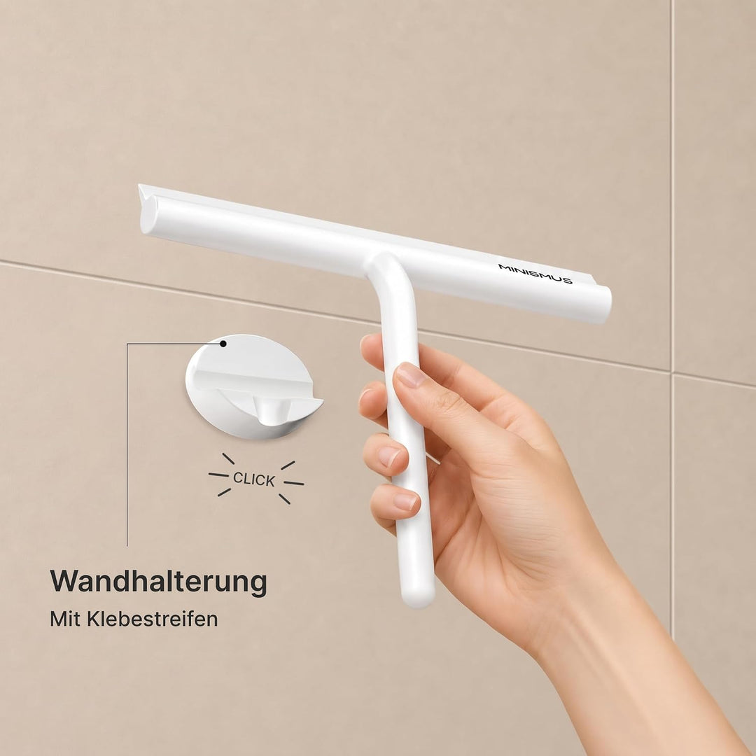 Minismus Duschabzieher - Abzieher für Dusche, Bad, Fliesen, Spiegel, Fenster - inkl. Magnet-Halterun