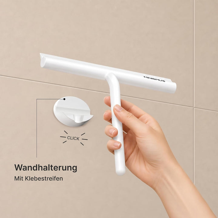 Minismus Duschabzieher - Abzieher für Dusche, Bad, Fliesen, Spiegel, Fenster - inkl. Magnet-Halterun
