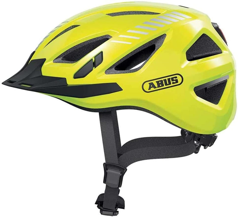 ABUS Stadthelm Urban-I 3.0 - Fahrradhelm mit Rücklicht, Schirm und Magnetverschluss - für Damen und