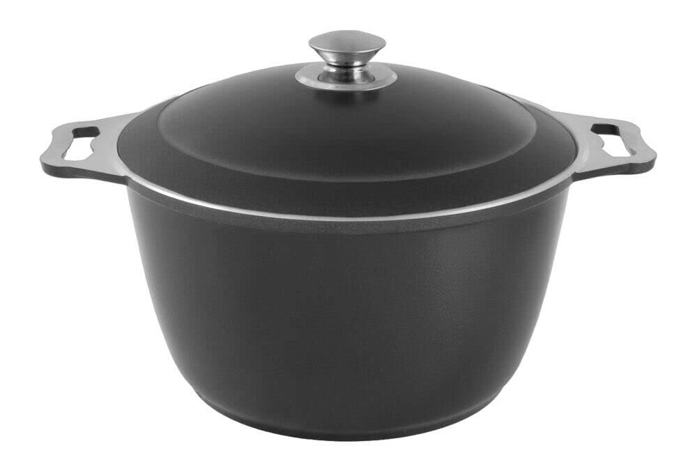 Kukmara Kochtopf 6 Liter Aluguss Kazan - Kasan - Schmortopf/Dekorative Aussenbeschichtung Schwarz