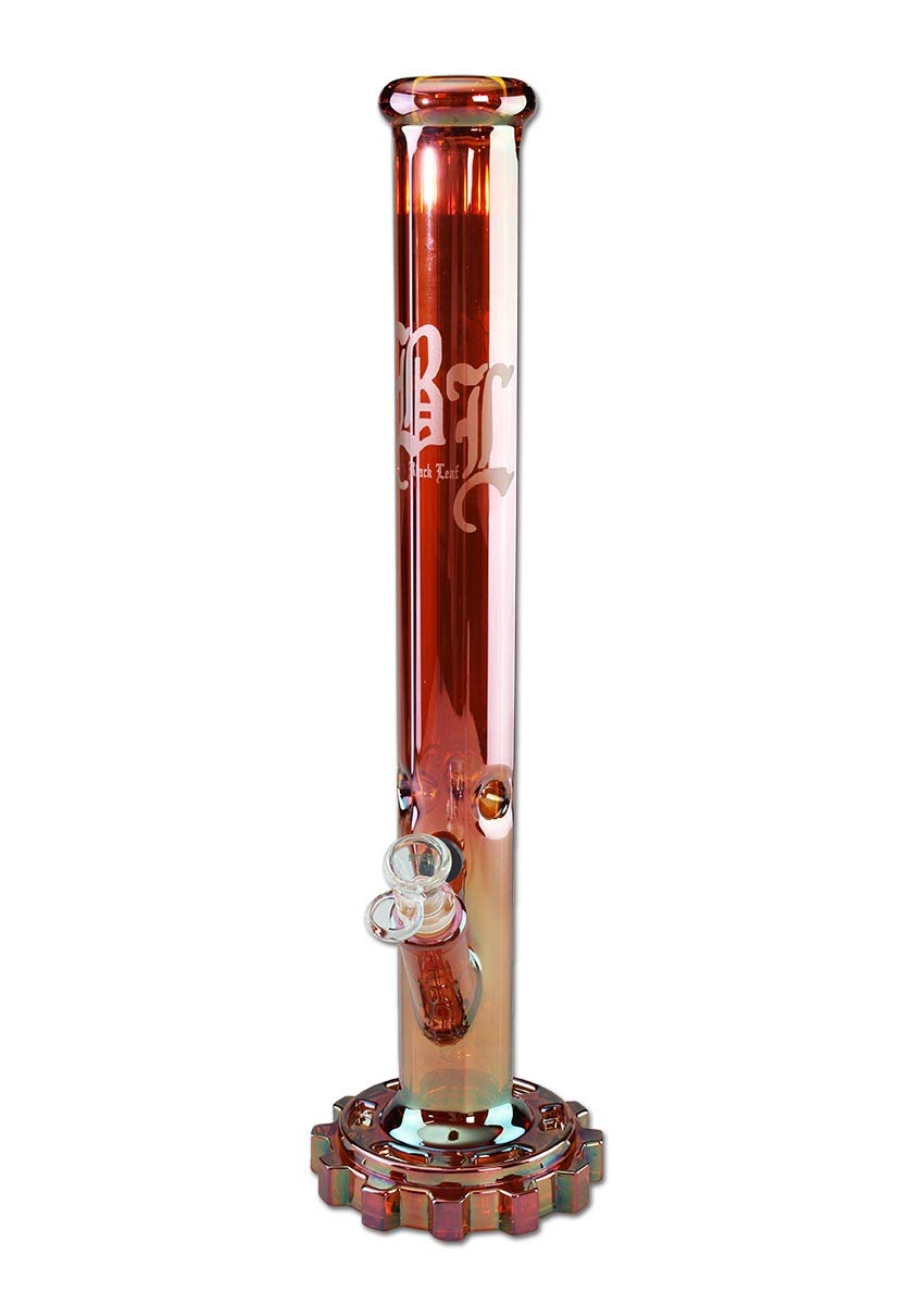 Black Leaf Ice-Bong Regenbogenfarben mit 7mm Wandstärke und Diffusor Chillum